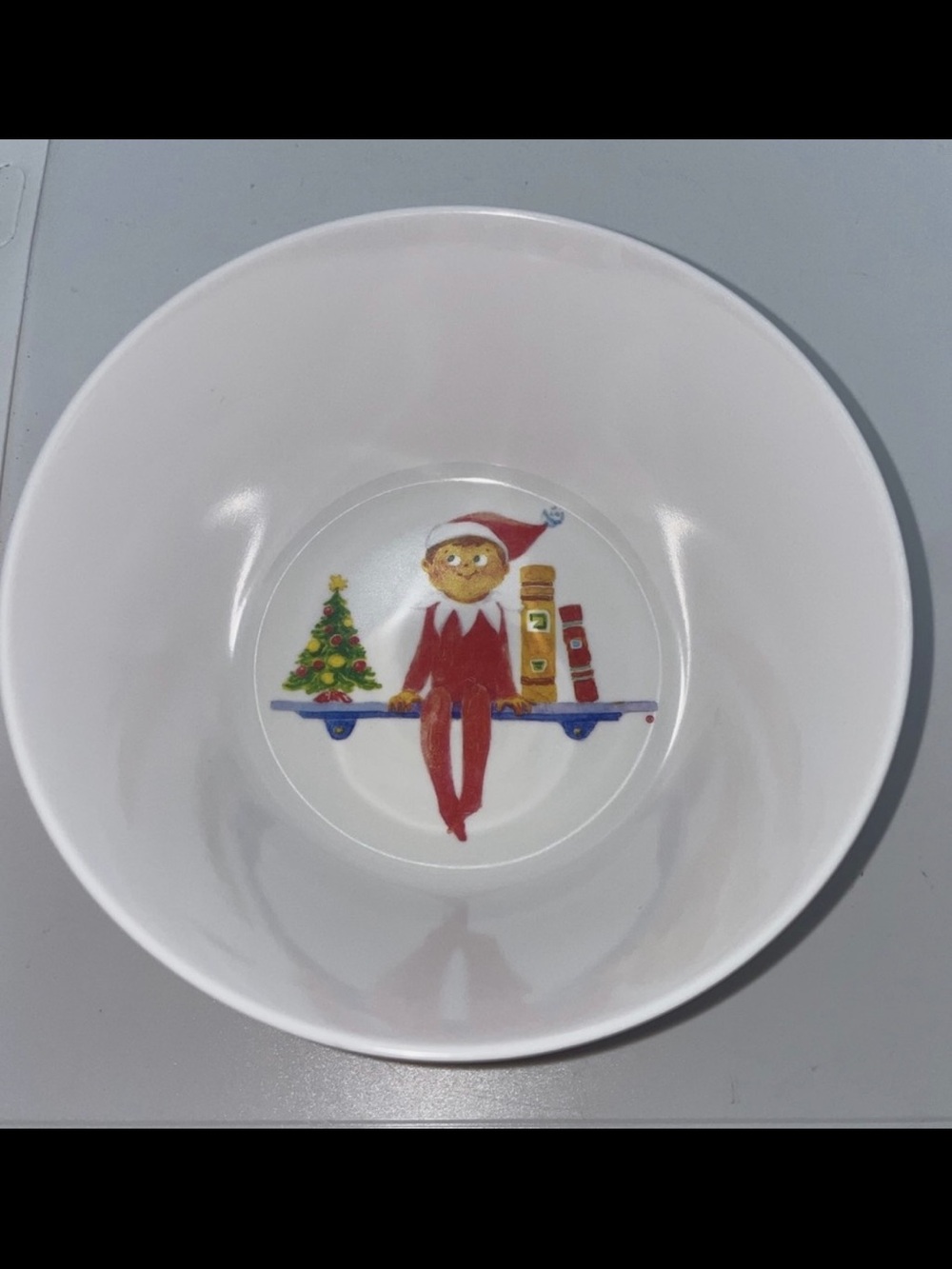 Festive Red Elf plastic Bowl - Holiday Tableware